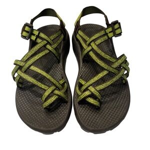 Chaco Z/Cloud X2 Unaweep Green Strappy Sandals, Size 6
